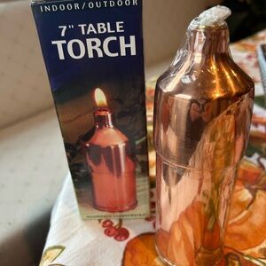 Woodstock Copperworks Copper 7” Table Torch - new - set of 3 - solid copper